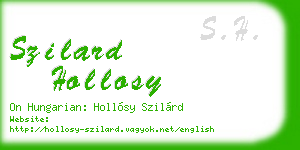 szilard hollosy business card