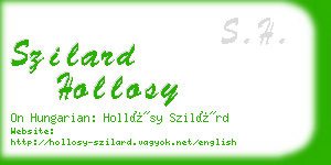 szilard hollosy business card